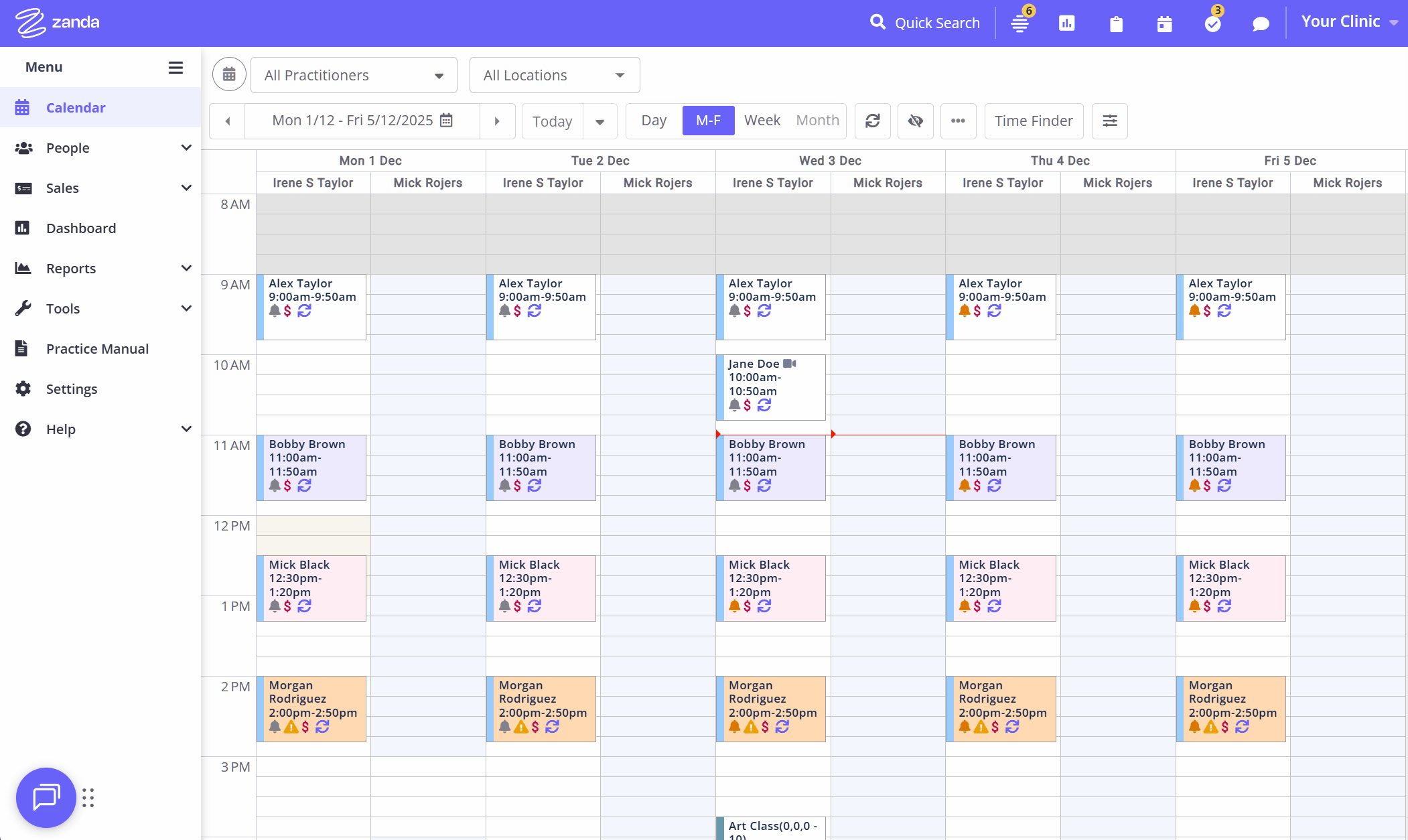 Clients without contact details