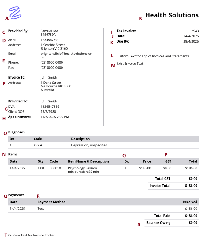 Invoice Layout