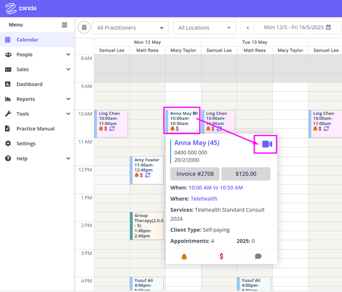 Start TH on hover card
